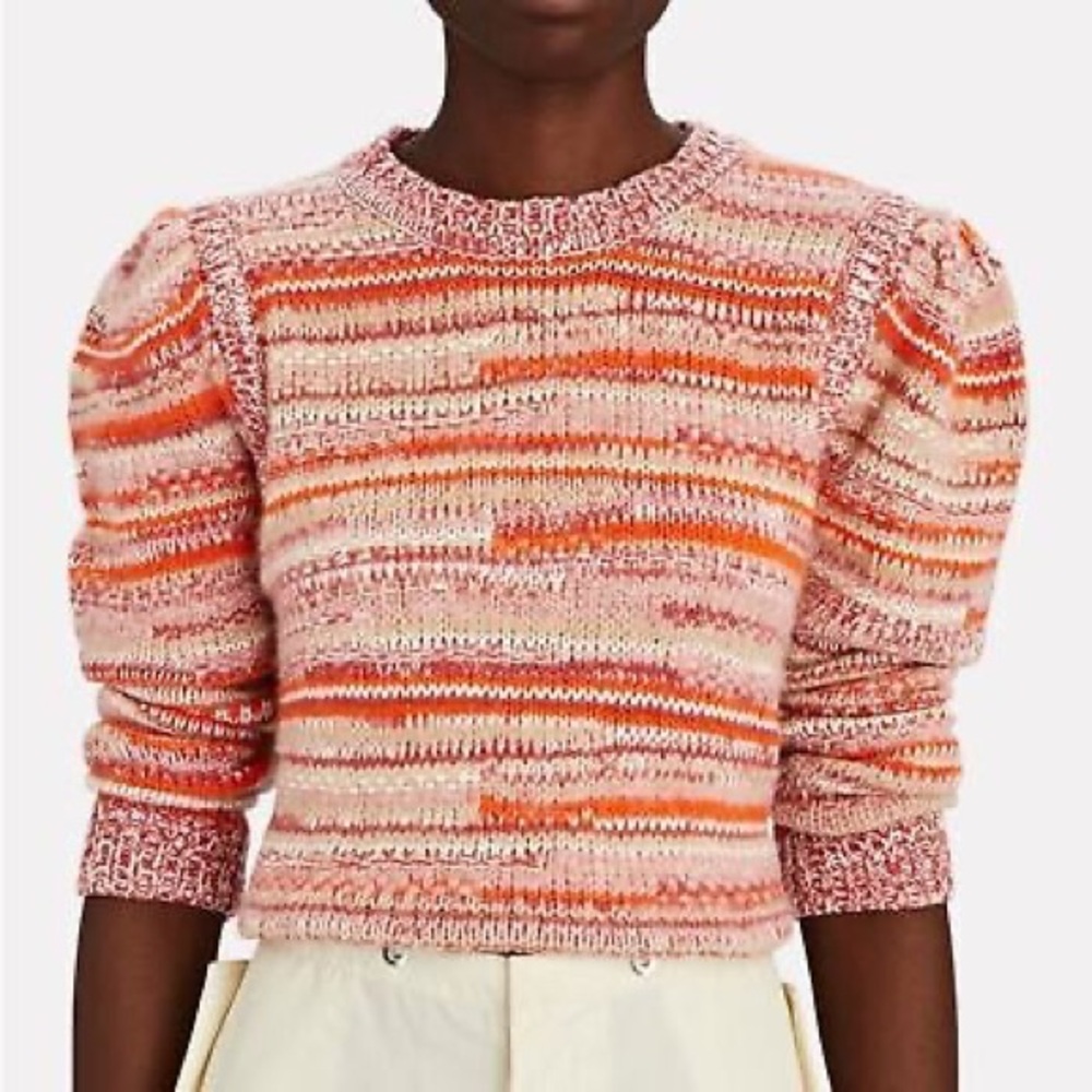 Intermix | Fernie Puff Sleeve Striped Wool-Blend Sweater
